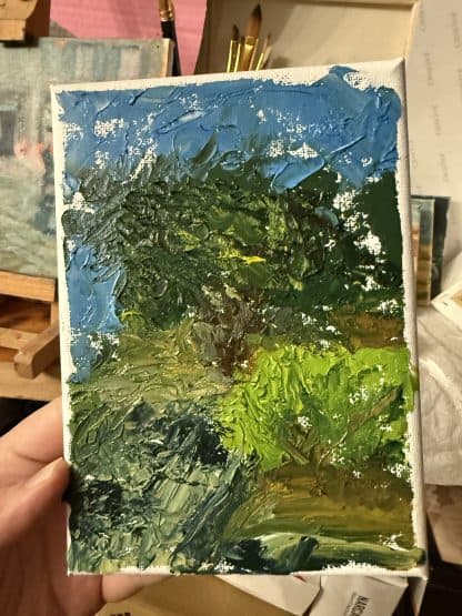 Impasto: library at noon